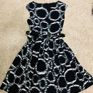 Alfani black and white dress